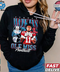 Official Jordan Watkins Ole Miss Rebels Football 90s Graphic Players t shirt