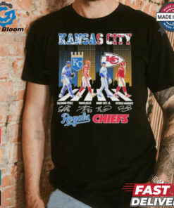 Official Kansas City Chiefs X Kansas City Royals Abbey Road Signatures Shirt