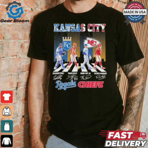 Official Kansas City Chiefs X Kansas City Royals Abbey Road Signatures Shirt