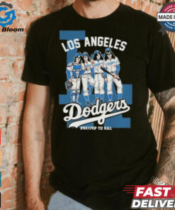 Official Kiss Band X Los Angeles Dodgers Dressed To Kill Shirt