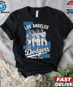 Official Kiss Band X Los Angeles Dodgers Dressed To Kill Shirt