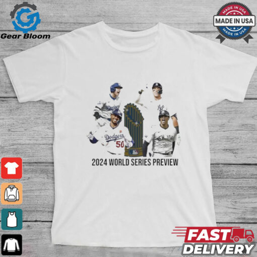 Official LA Dodgers vs NY Yankees 2024 World Series Preview Trophy Matchup Shirt