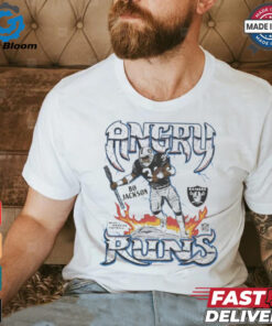 Official Las Vegas Raiders Angry Runs Bo Jackson NFL t shirt