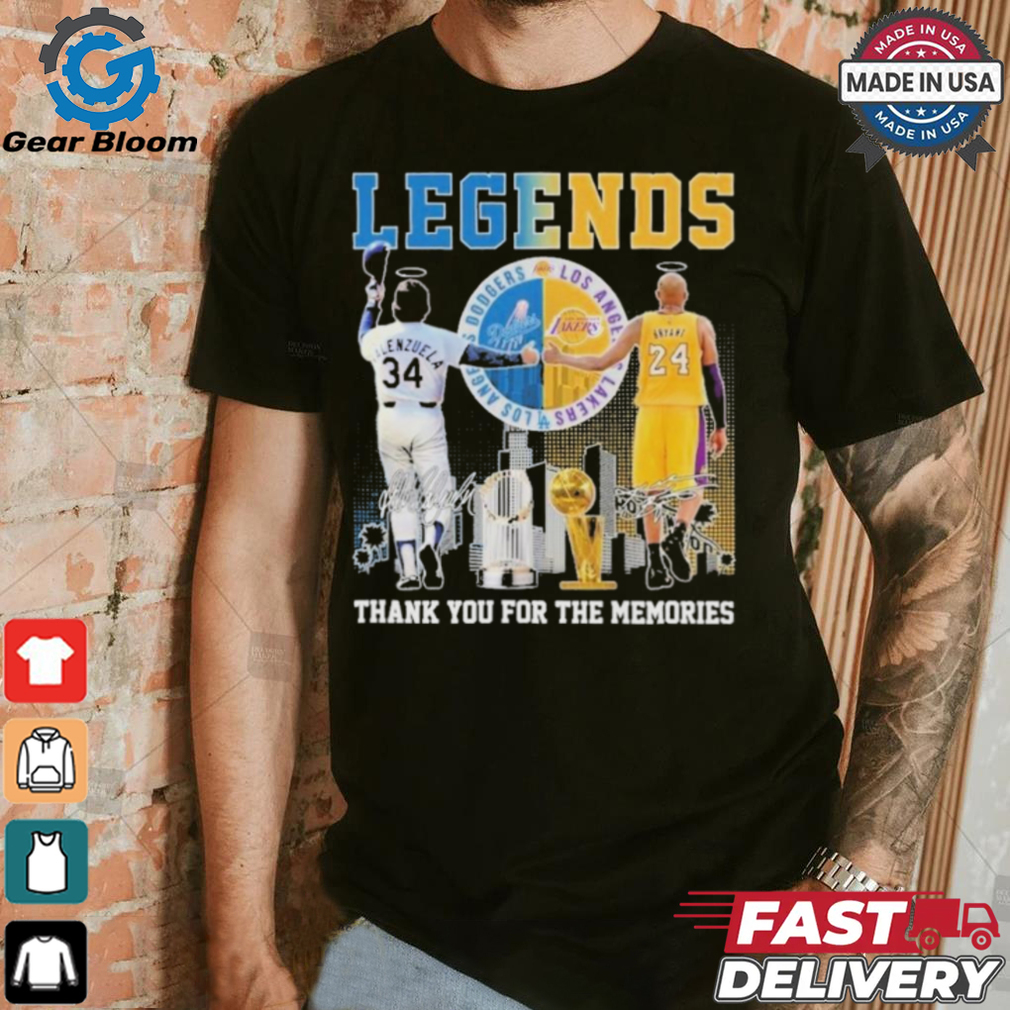 Official Legends Los Angeles Dodgers MLB x Los Angeles Lakers NBA Thank You for The Memories T Shirt Official Legends Los Angeles Dodgers MLB x Los Angeles Lakers NBA Thank You for The Memories T Shirt