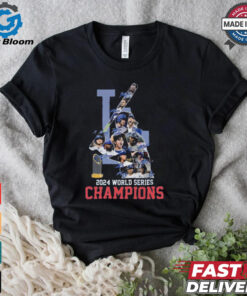 Official Los Angeles Dodgers 2024 Champions Autographed T Shirt