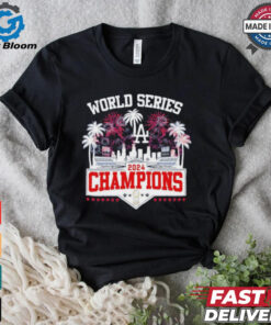 Official Los Angeles Dodgers 2024 Champions World Series Celebration With Fan T Shirt