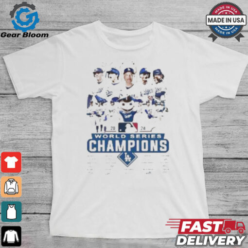 Official Los Angeles Dodgers 2024 MLB Champions Celebrate The Win In Style Signatures T Shirt