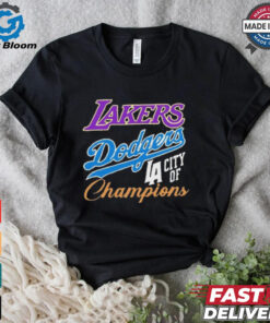 Official Los Angeles Dodgers Los Angeles Lakers Los Angeles City Of Champions Shirt