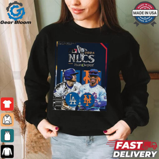 Official Los Angeles Dodgers vs. New York Mets 2024 NLCS Program Shirt