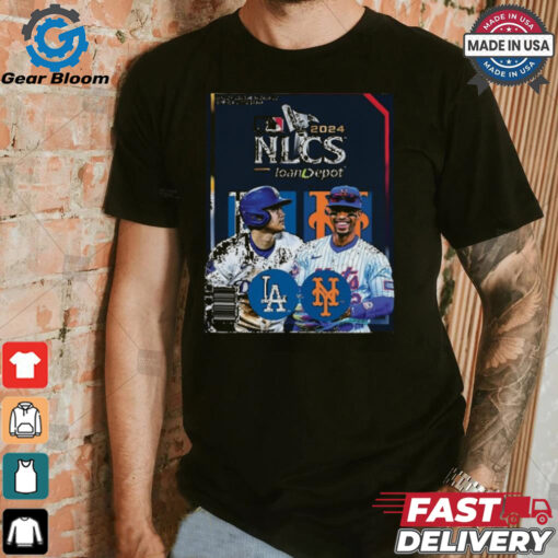 Official Los Angeles Dodgers vs. New York Mets 2024 NLCS Program Shirt