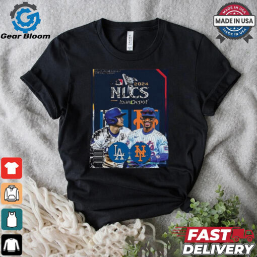 Official Los Angeles Dodgers vs. New York Mets 2024 NLCS Program Shirt