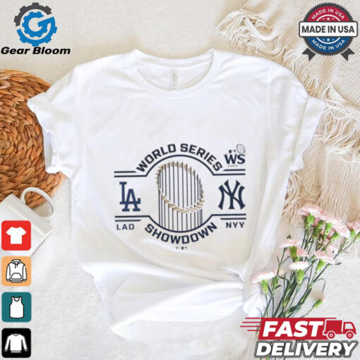 Official Los Angeles Dodgers vs. New York Yankees 2024 World Series Matchup Changeup Matchup T Shirt