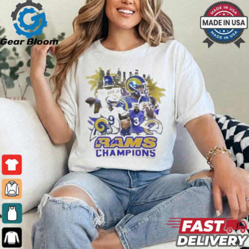 Official Los Angeles Rams Champions NFL Football Super Bowl 2024 Awesome Graphic t shirt