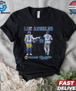 Official Los Angeles Rams Los Angeles Dodgers The Rivals In The City 2024 Signatures Shirt