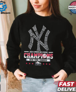 Official MLB ALCS 2024 American League Champions New York Yankees Players’ Name t shirt