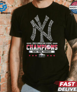 Official MLB ALCS 2024 American League Champions New York Yankees Players’ Name t shirt