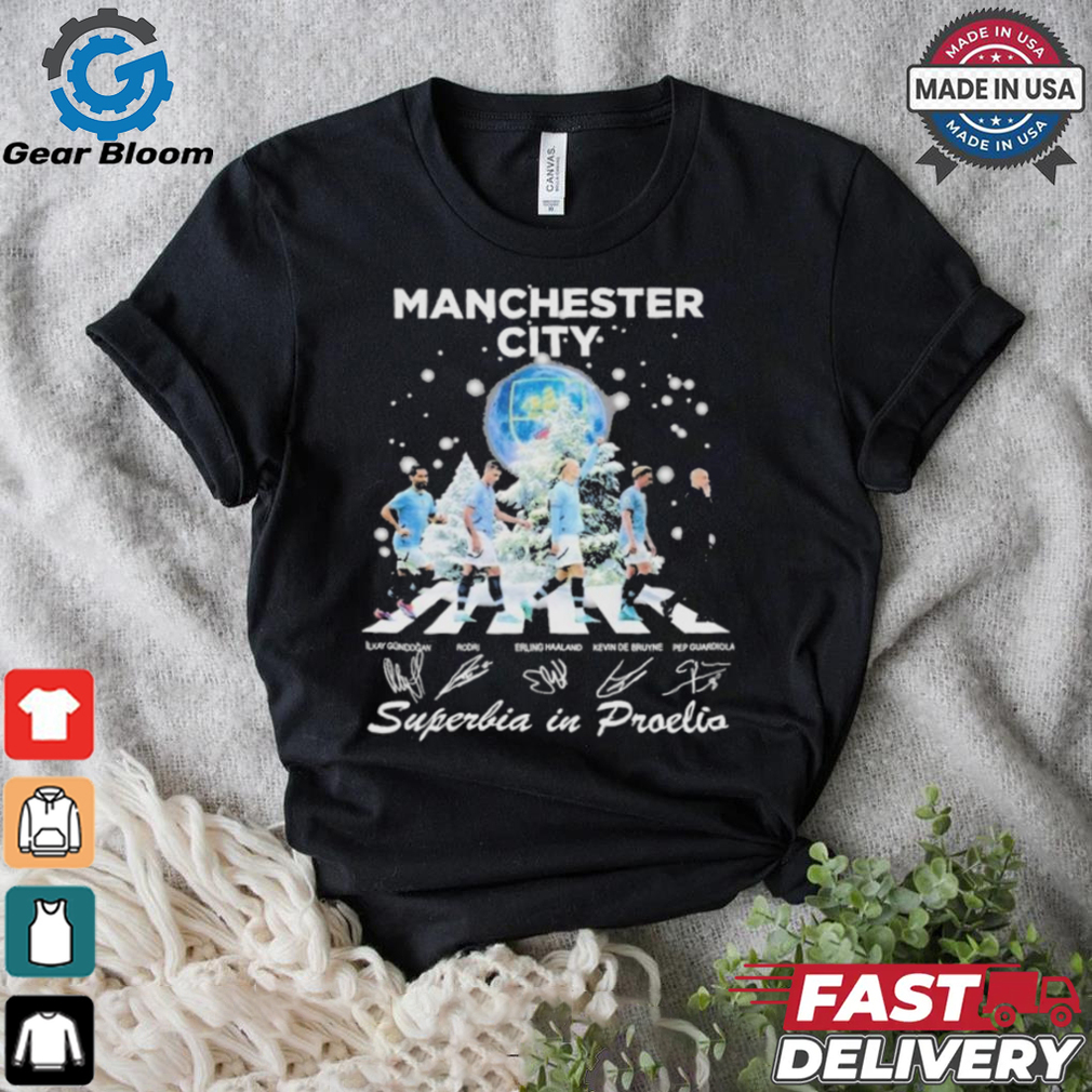 Official Manchester City 2024 Christmas Superbia In Proelio All Or Nothing T Shirt Official Manchester City 2024 Christmas Superbia In Proelio All Or Nothing T Shirt