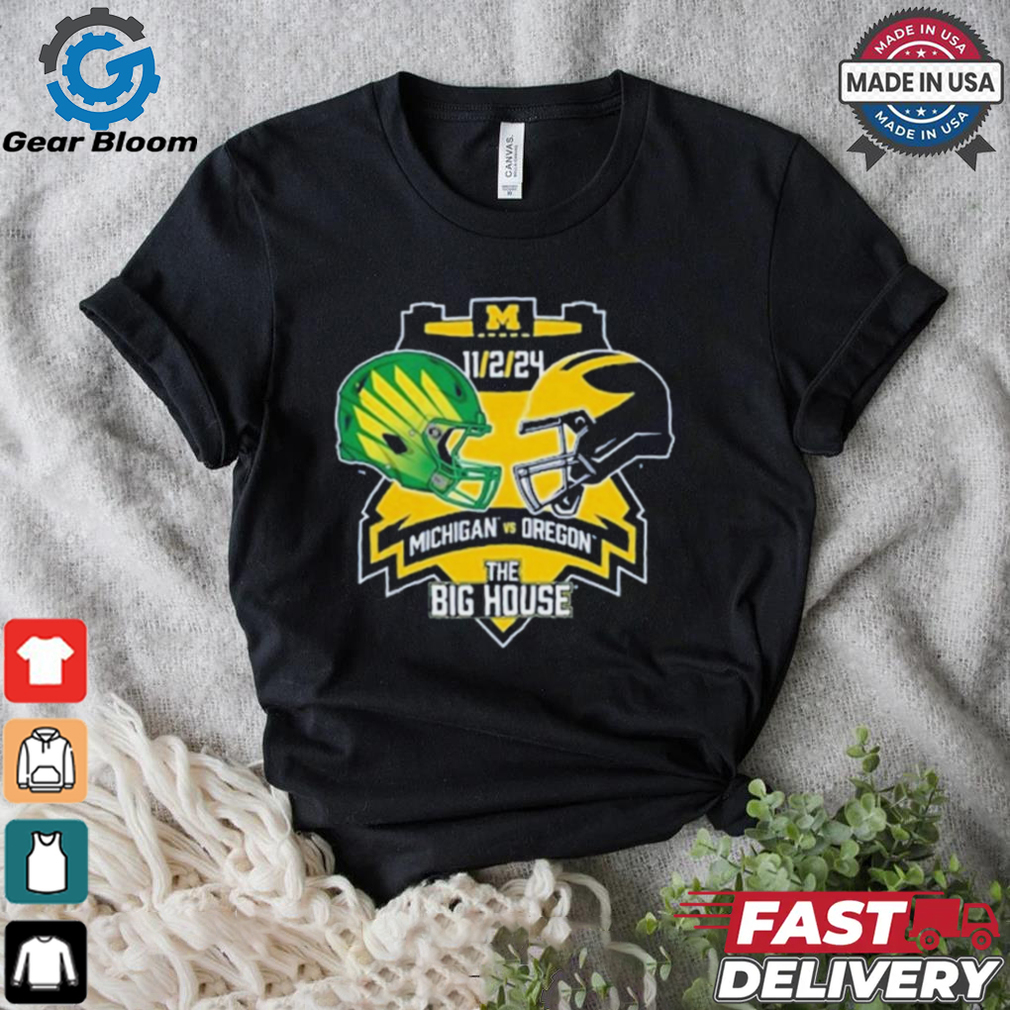 Official Matchup Michigan Wolverines vs Oregon Duck The Big House Nov 2 2024 t shirt Official Matchup Michigan Wolverines vs Oregon Duck The Big House Nov 2 2024 t shirt
