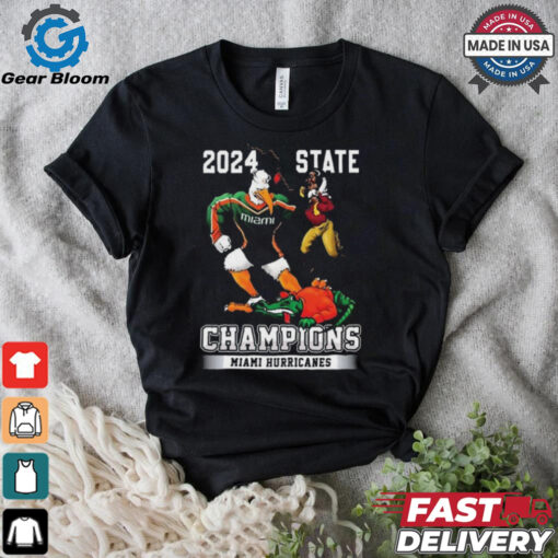 Official Miami Hurricanes 2024 2 Sided Canes State Champions Shirt