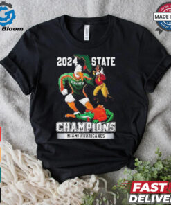 Official Miami Hurricanes 2024 2 Sided Canes State Champions T Shirt