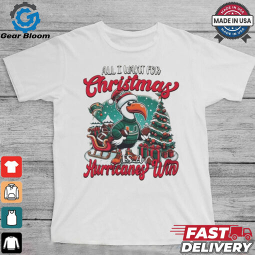 Official Miami Hurricanes Win Is All I Want For Christmas Time Shirt