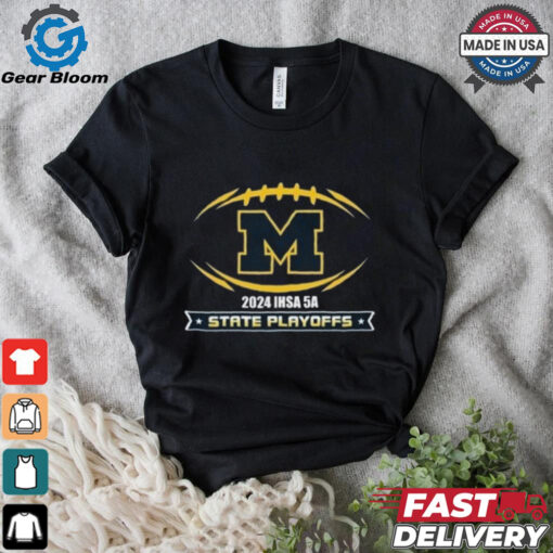 Official Michigan Wolverines 2024 IHSA 5A State Playoffs Marion Wildcat Football t shirt