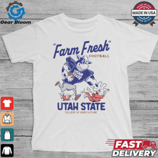 Official Mootah State Farm Fresh Football Utah State College Of Agriculture Graphic t shirt