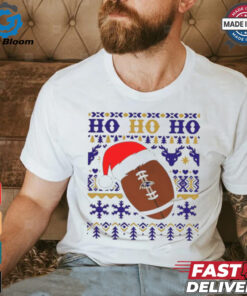 Official NFL Baltimore Ravens Football Santa Claus Ho Ho Ho Christmas 2024 Shirt