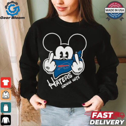 Official NFL Buffalo Bills Haters Gonna Hate Mickey Mouse Disney Football T Shirt