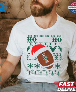 Official NFL New York Jets Football Santa Claus Ho Ho Ho Christmas 2024 Shirt