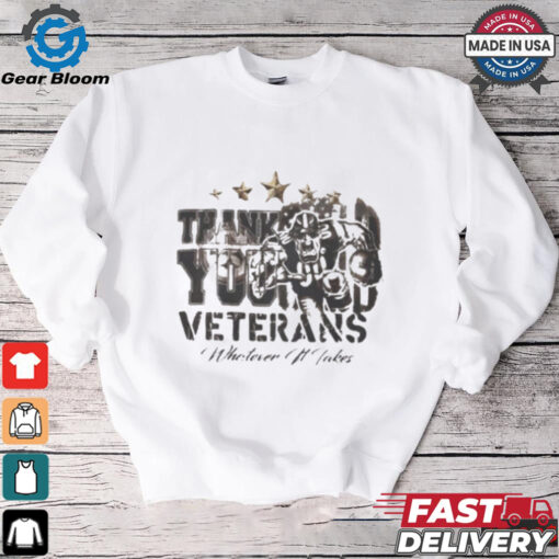 Official NFL Pittsburgh Steelers Thank You Veterans Whatever It Takes t shirt