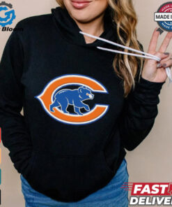 Official NFL x MLB Chicago Bears X Chicago Cubs Logo Mash Shirt