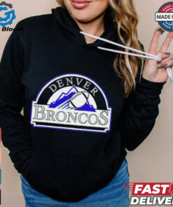 Official NFL x MLB Denver Broncos X Colorado Rockies Logo Mash Shirt
