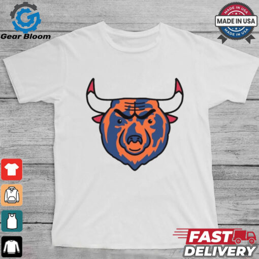 Official NFL x NBA Bears X Bulls Logo Mash Combine Shirt
