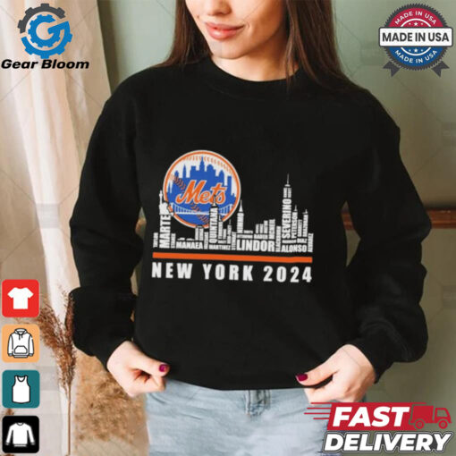 Official New York 2024 Skyline X New York Mets Baseball Shirt