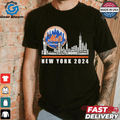 Official New York 2024 Skyline X New York Mets Baseball Shirt