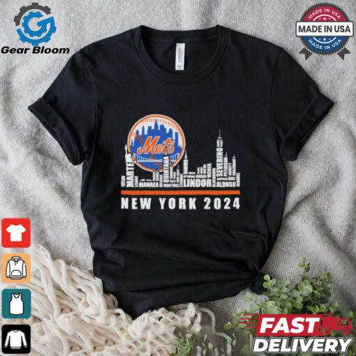 Official New York 2024 Skyline X New York Mets Baseball Shirt