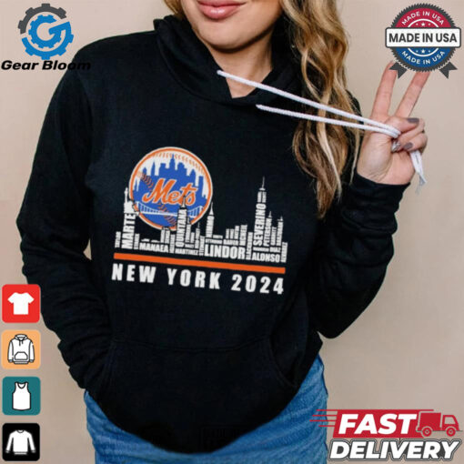 Official New York 2024 Skyline X New York Mets Baseball Shirt