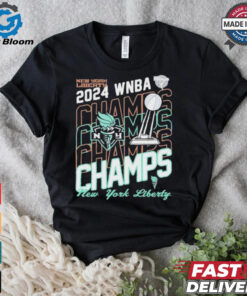 Official New York Liberty New Era 2024 WNBA Finals Champions Blackwash T Shirt