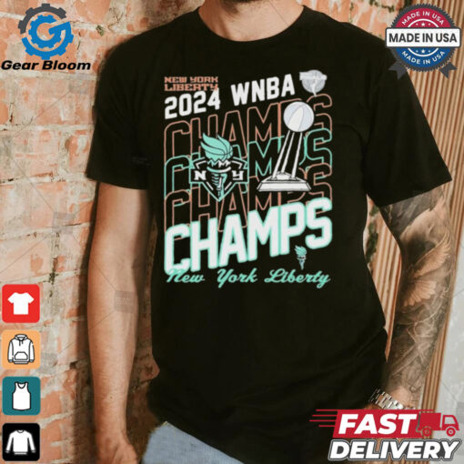 Official New York Liberty New Era 2024 WNBA Finals Champions Blackwash T Shirt