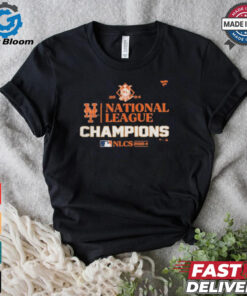 Official New York Mets 2024 NLCS National League Champions Locker Room Logo Tee Shirt