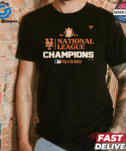 Official New York Mets 2024 NLCS National League Champions Locker Room Logo Tee Shirt