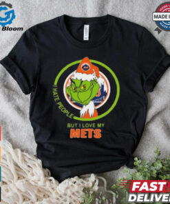 Official New York Mets MLB Christmas Grinch I Hate People But I Love My Favorite 2024 Shirt