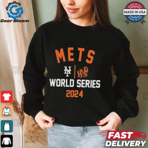 Official New York Mets Nike 2024 World Series Arched Lockup Shirt