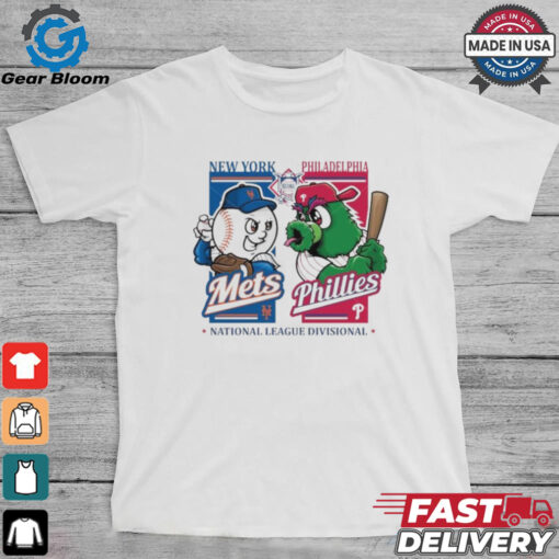 Official New York Mets vs Philadelphia Phillies 2024 National League Divisional Mascot Matchup shirt