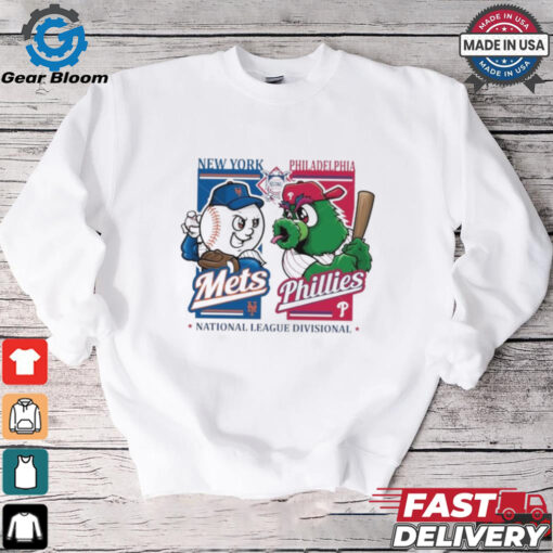 Official New York Mets vs Philadelphia Phillies 2024 National League Divisional Mascot Matchup shirt