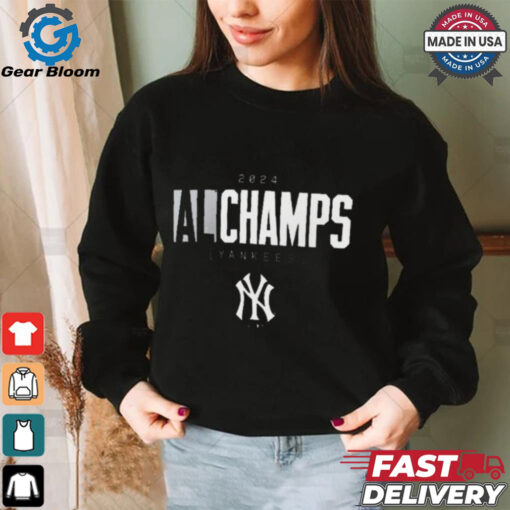 Official New York Yankees MLB Baseball 2024 American League Champions Logo t shirt