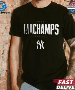 Official New York Yankees MLB Baseball 2024 American League Champions Logo t shirt