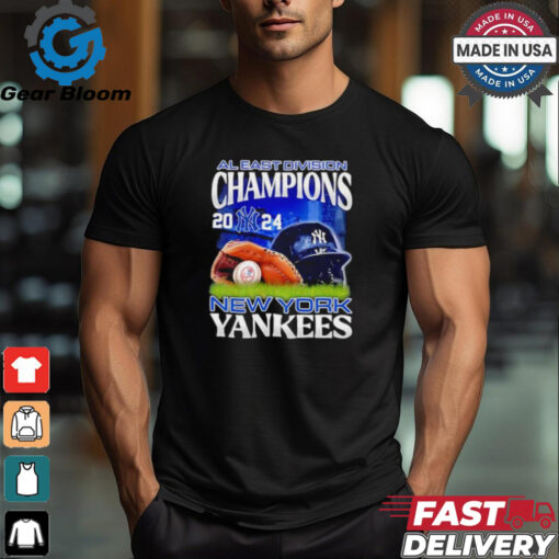 Official New York Yankees NL East Champions we own the ear helmet shirt