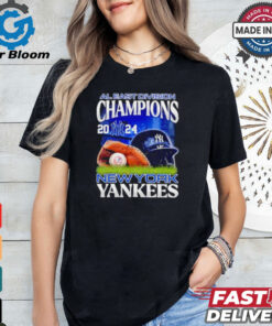 Official New York Yankees NL East Champions we own the ear helmet shirt